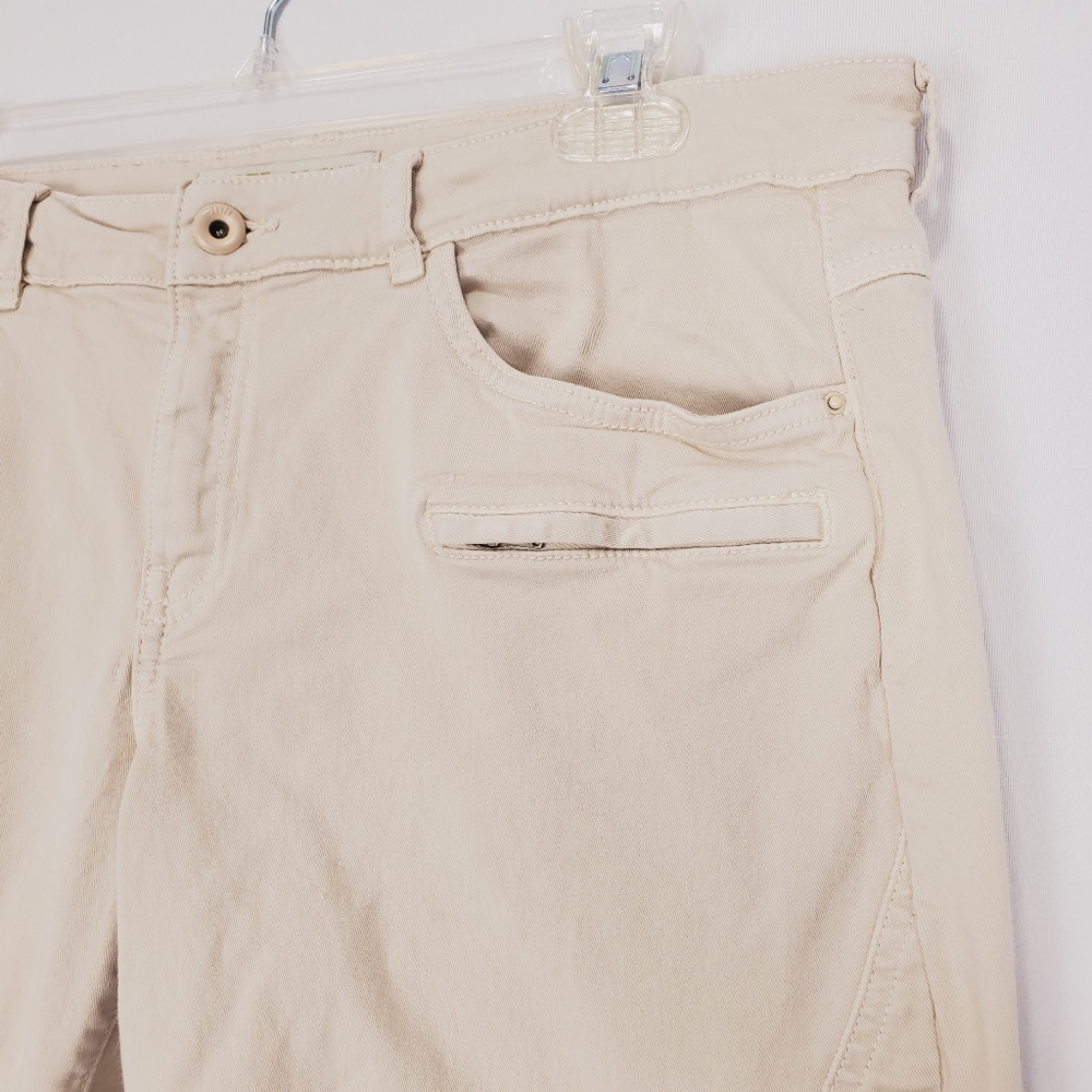 Zara Kahki Moto Pants Size 12 - Picture 3 of 16